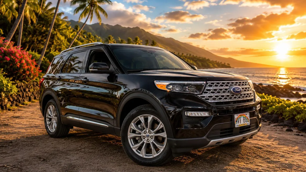 2020 Ford Explorer Limited from the Island Luxe fleet on Oʻahu