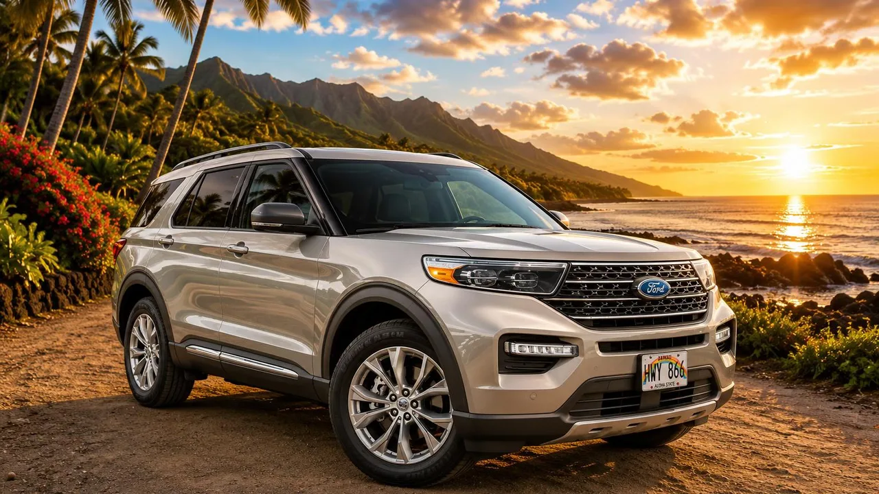 2020 Ford Explorer XLT from the Island Luxe fleet on Oʻahu
