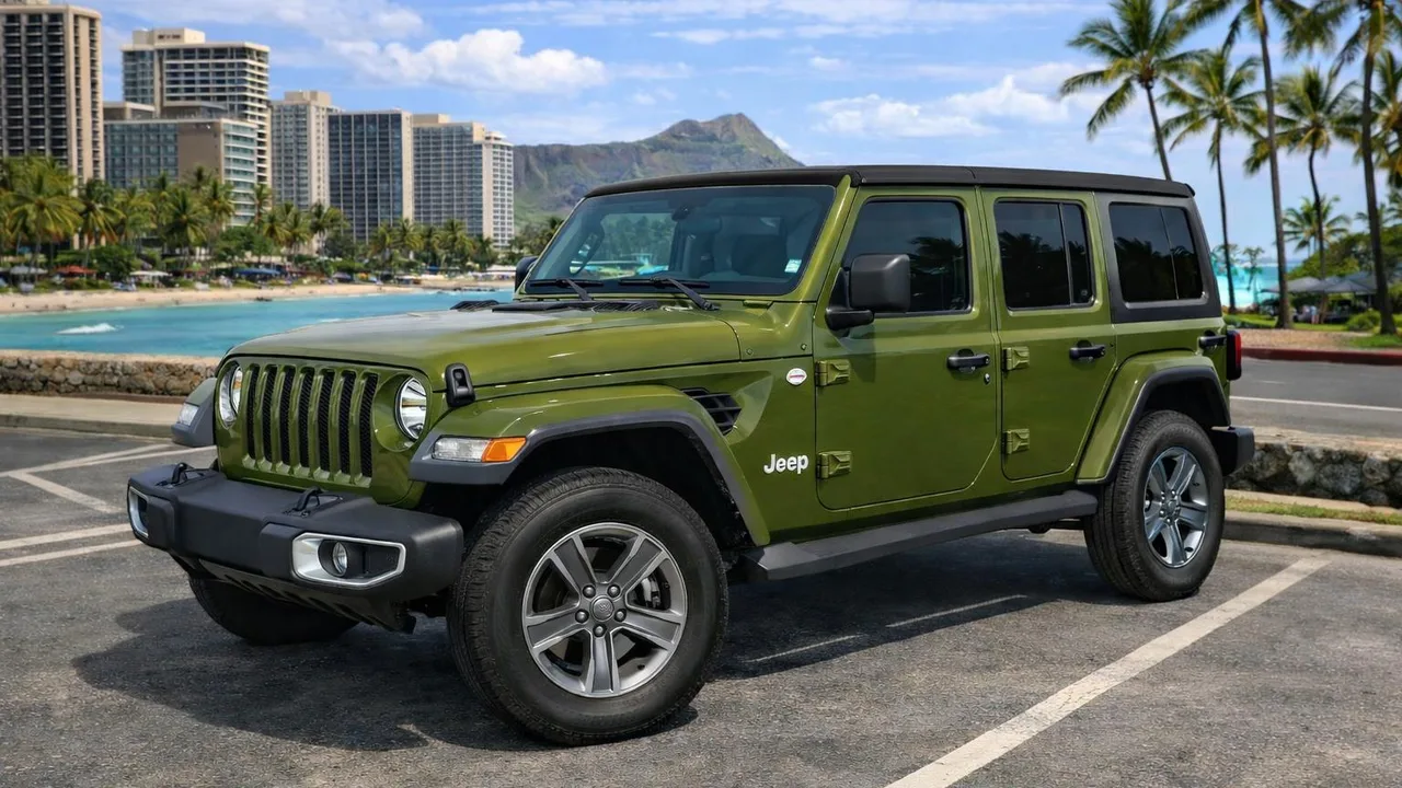 2020 Jeep Wrangler Unlimited Sport S from the Island Luxe fleet on Oʻahu