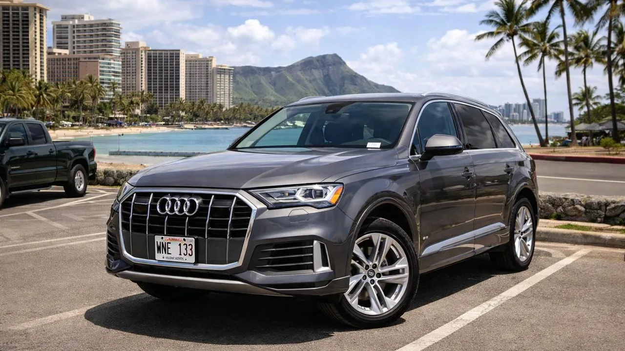2022 Audi Q7 Premium Plus from the Island Luxe fleet on Oʻahu