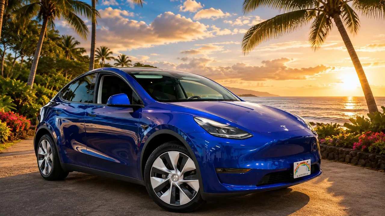 2023 Tesla Model Y Long Range from the Island Luxe fleet on Oʻahu